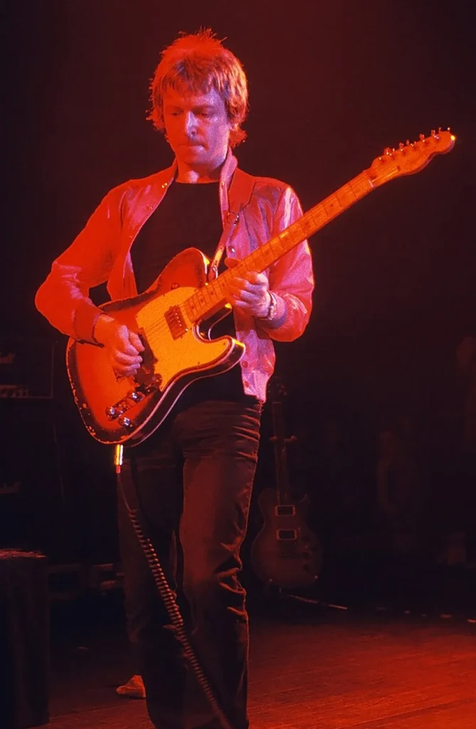 Andy Summers playing a Fender Telecaster on stage with the Police, Atlanta 1979